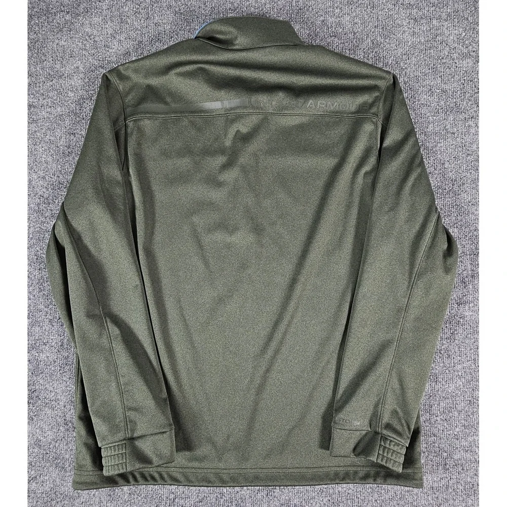 Under Armour Pullover Mens‎ Large Green 1/4 Zip Golf Storm Fleece Lightweight